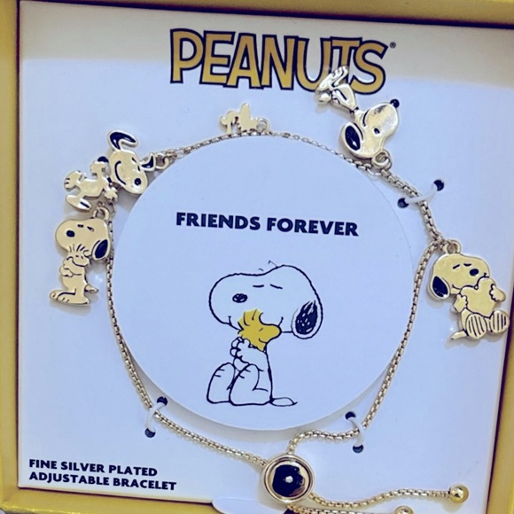 Peanuts Friends Forever Snoopy & Woodstock 5 charm bracelet! New in box! - Picture 1 of 5